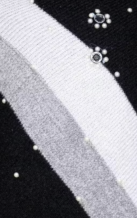 Designer Ponchu With Fur Neck and Pearls